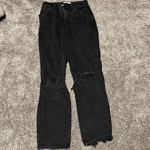 A&F 90’s straight ultra high rise jeans size 27/4 short curve love gently worn